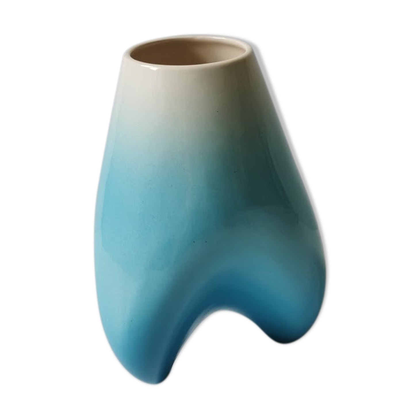 Free-form ceramic vintage vase
