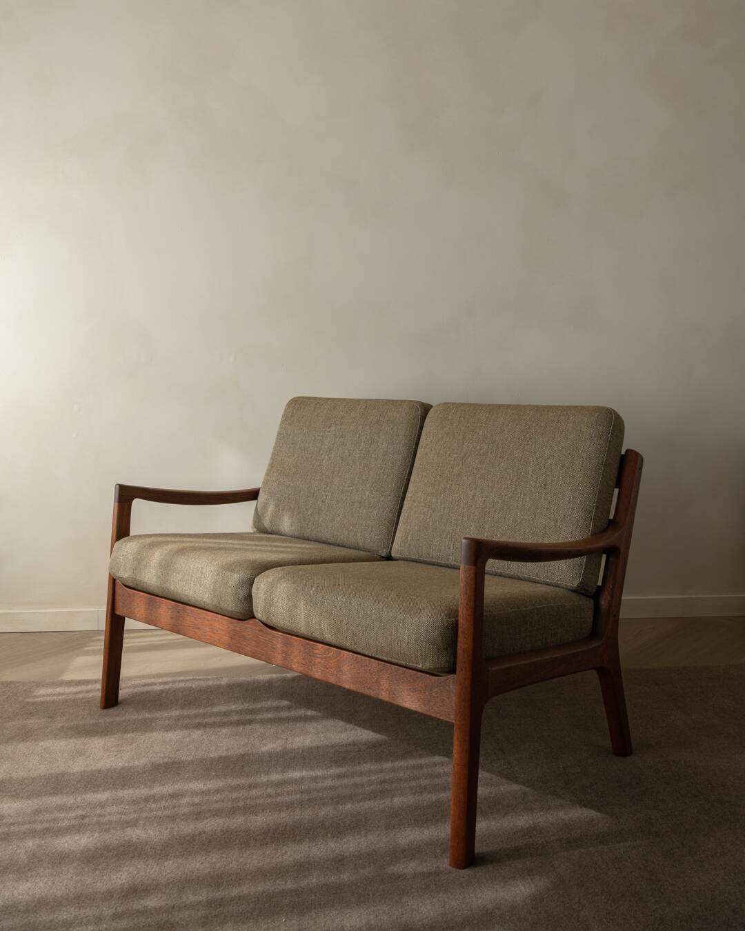 Vintage Senator Two-Seater Sofa by Ole Wanscher for Cado Danish Teak 1960s