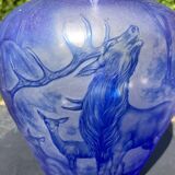 Robert gronowski vase in frosted crystal