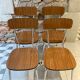 Set of 4 chairs formica imitation wood