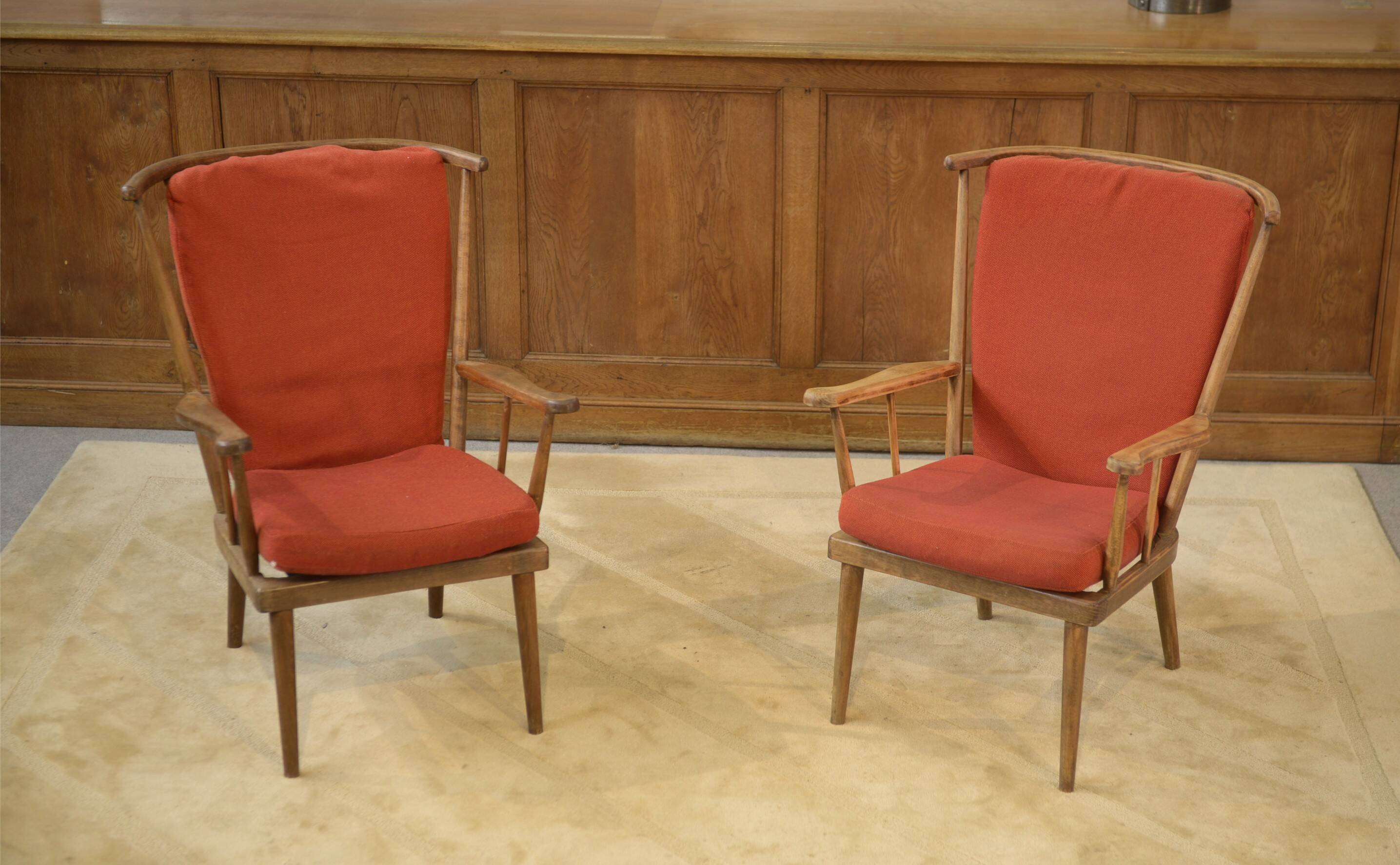 Paire de fauteuils éventail Baumann 1960’s