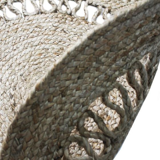 Round jute carpet wave 70 cm