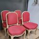 Suite de 4 chaises de style Louis XV