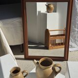 Rectangular mirror with wooden frame 88x62