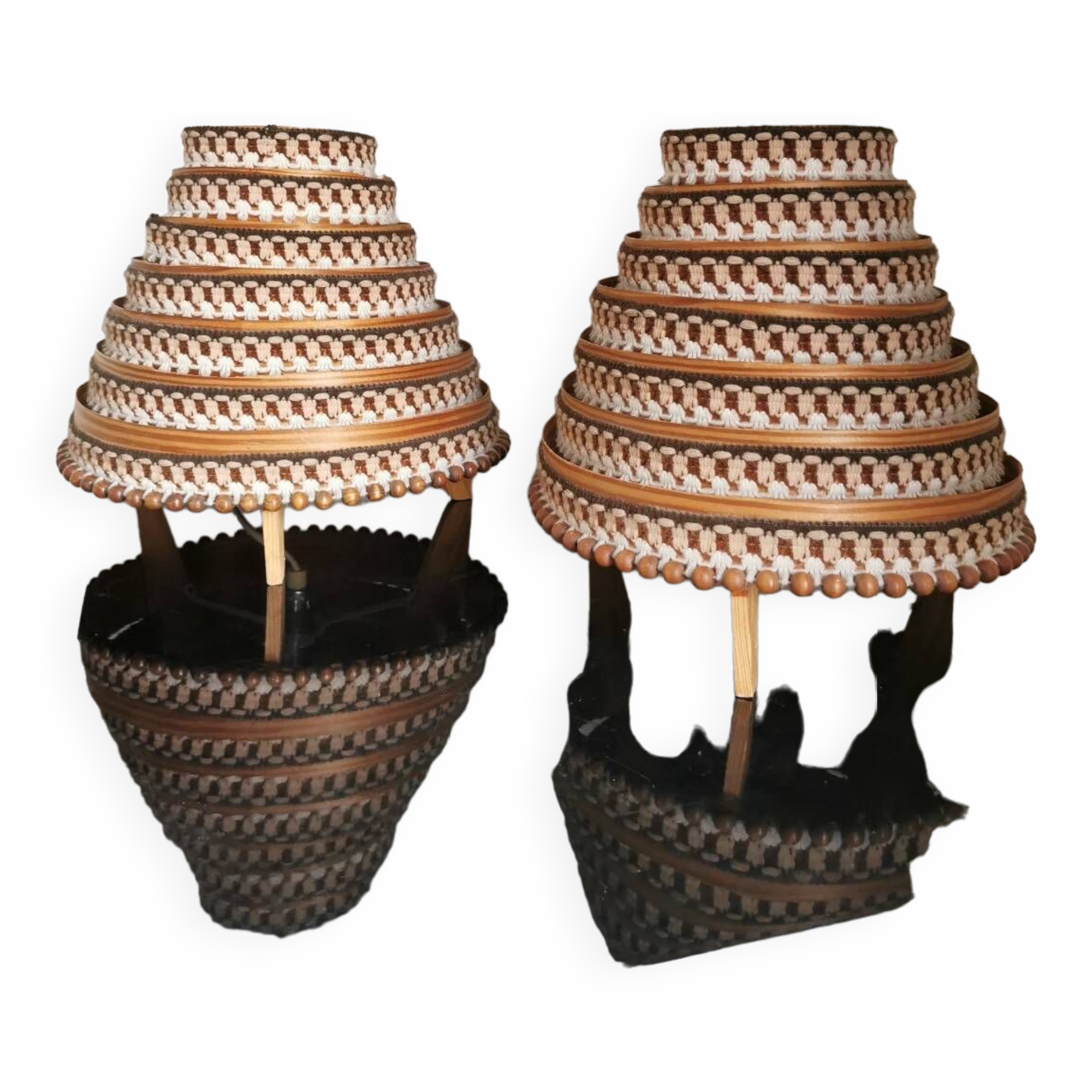 Pair of Scandinavian bedside lamps