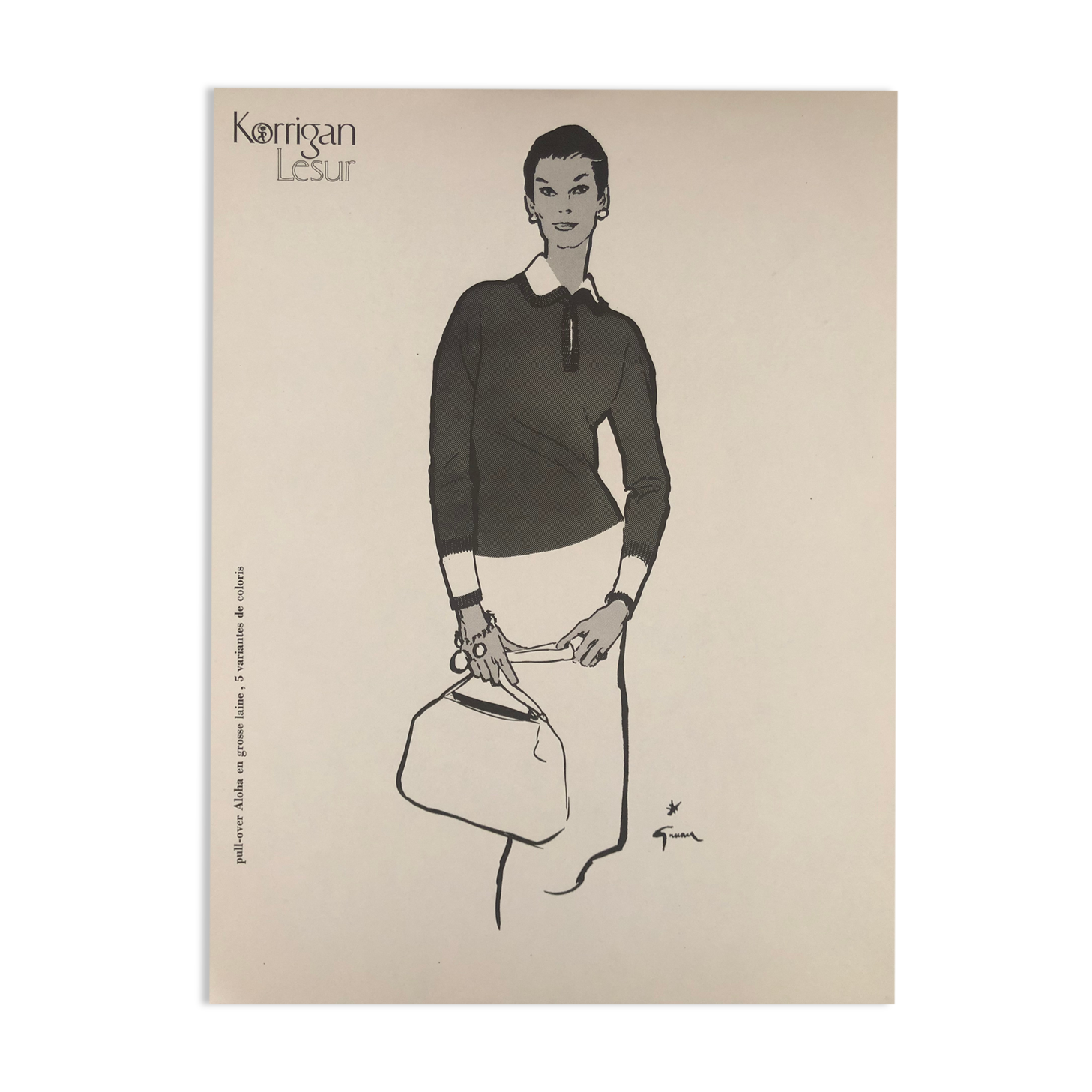 Fashion illustration 1957 by René Gruau