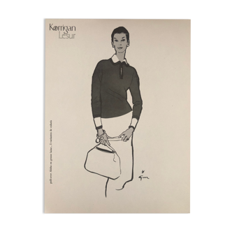 Fashion illustration 1957 by René Gruau