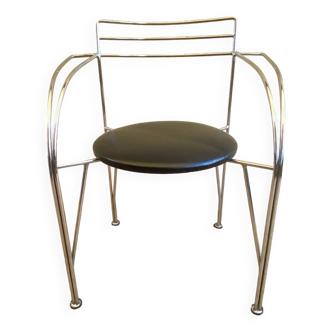 Chaise fauteuil lune d’argent pascal mourgue  1ere édition vintage années 80