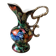 Vase motif fleurs en céramique d'art, faïence belge, Hubert Bequet