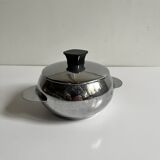 Chrome-plated stainless steel sugar bowl
