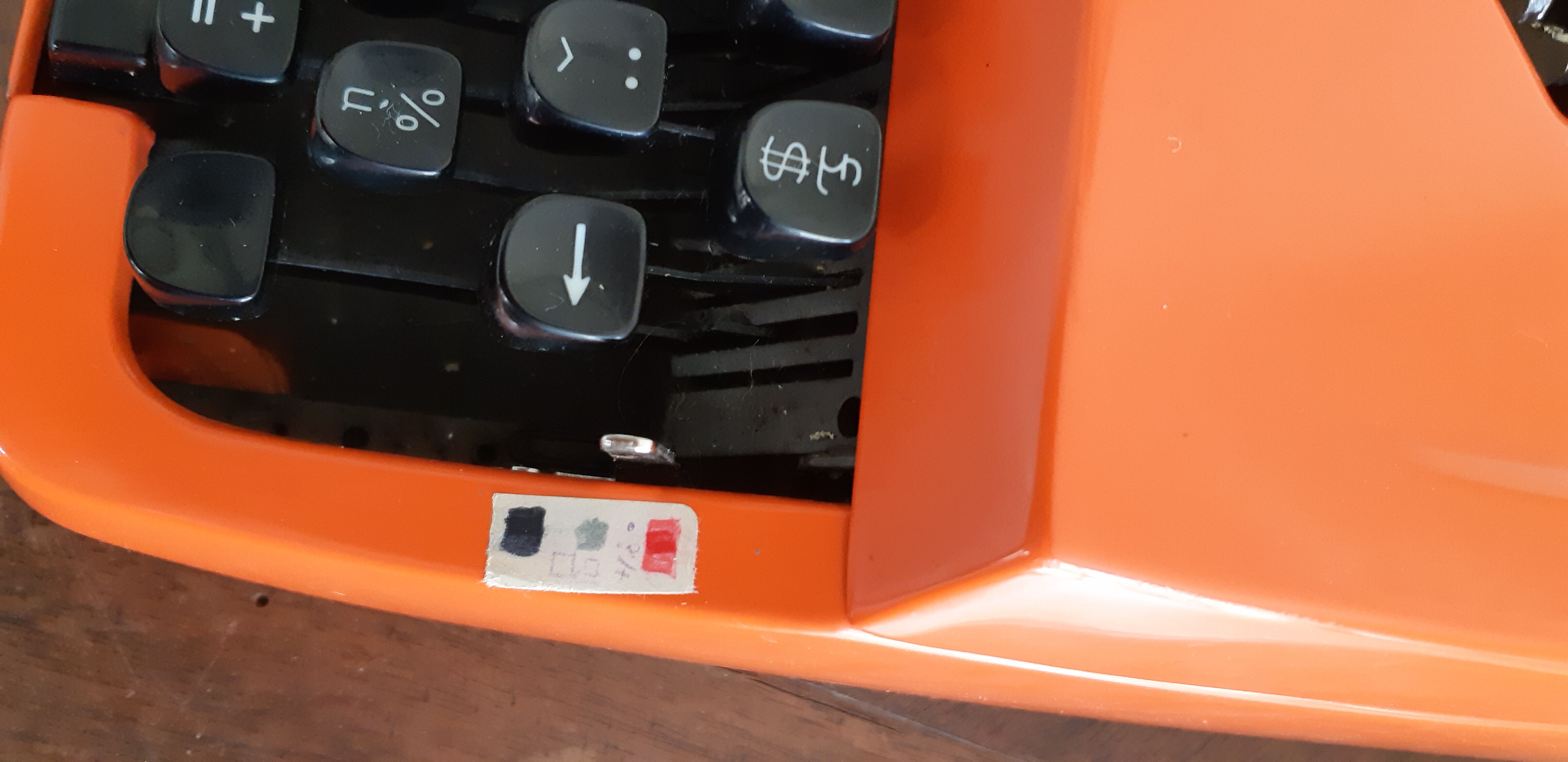 Functional Brother typewriter orange