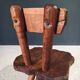 Rustic Alpine Hand-Carved Oak Chair, France, 1920s