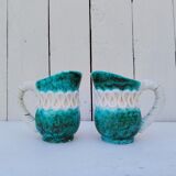 Pair of milk jugs/pitchers, Sainte Radegonde, G.Asch
