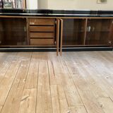 Willy Rizzo burl walnut sideboard from the 1970s