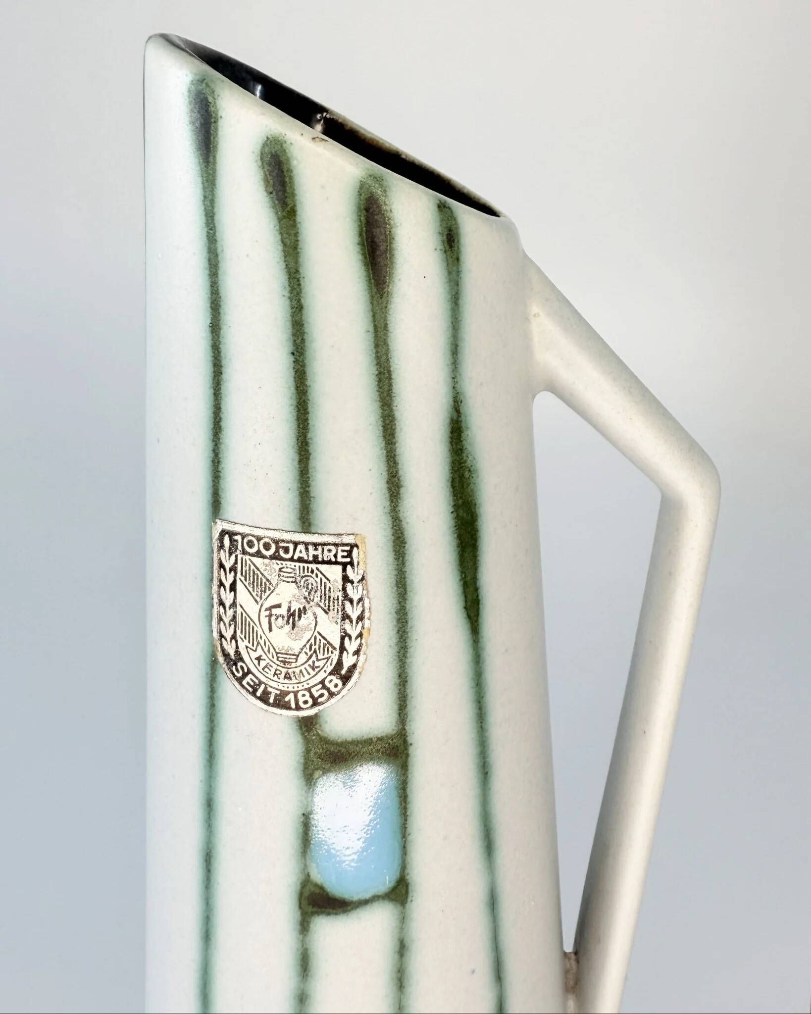 Vase en céramique Mondrian｜Allemagne 1950-60