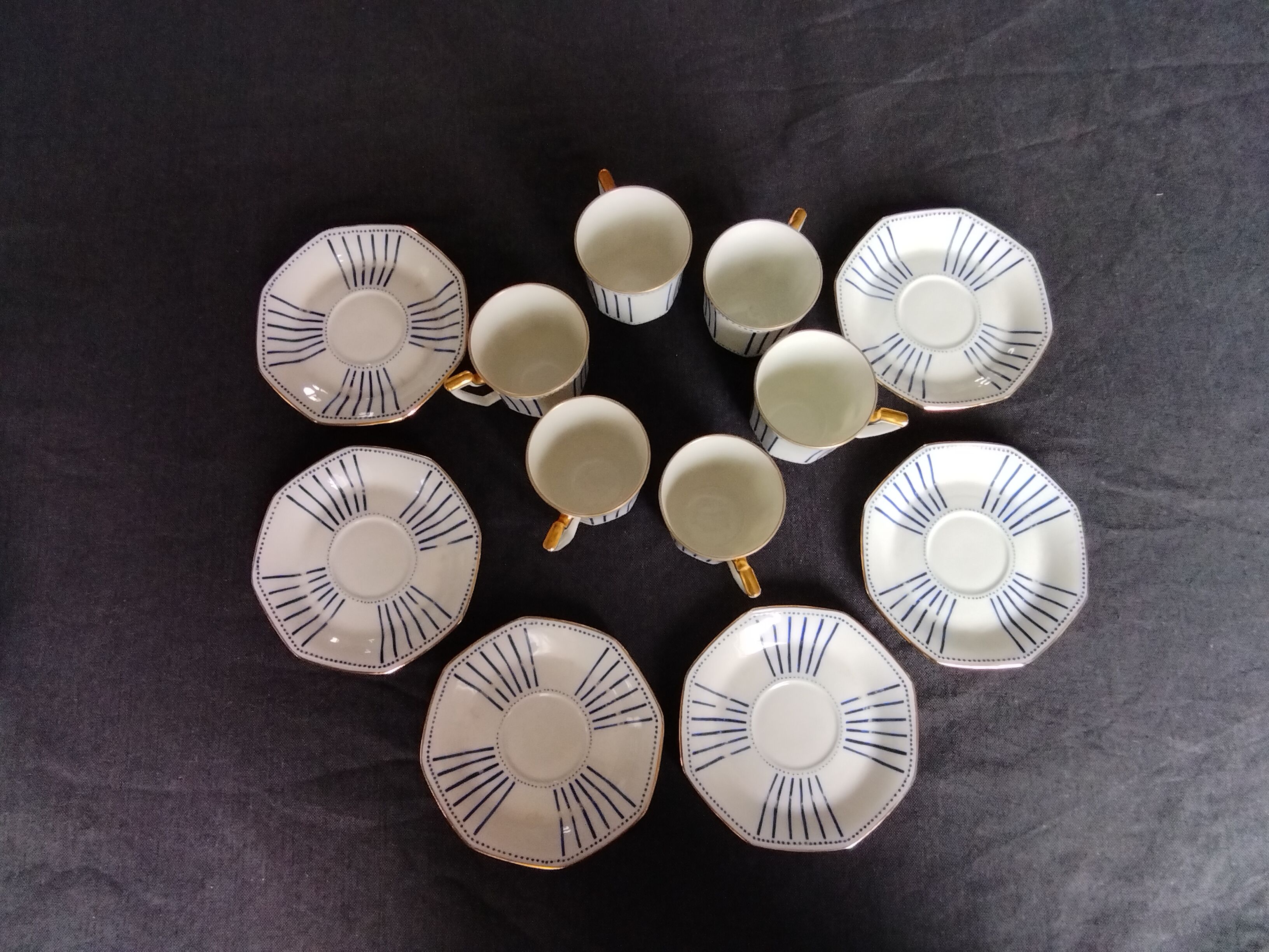 Service à thé en Porcelaine de Limoges F. Legrand and Cie art déco