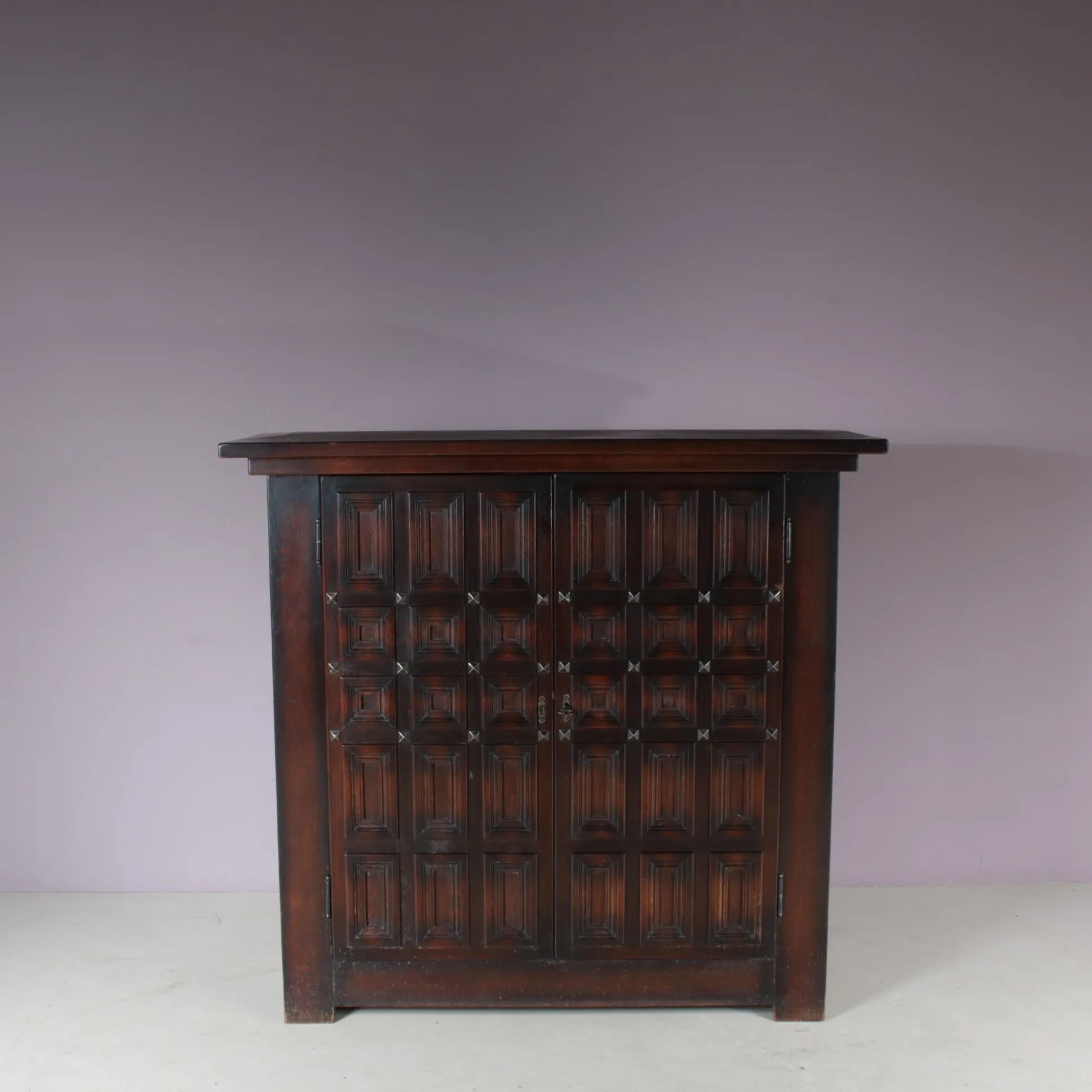 1960s Brutalist highboard cabinet from Spain