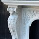Napoleon III fireplace in white statuary Carrara marble, circa 1880.