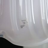 Large vintage flower-shaped chandelier in pink Murano glass, Italy 1980s.