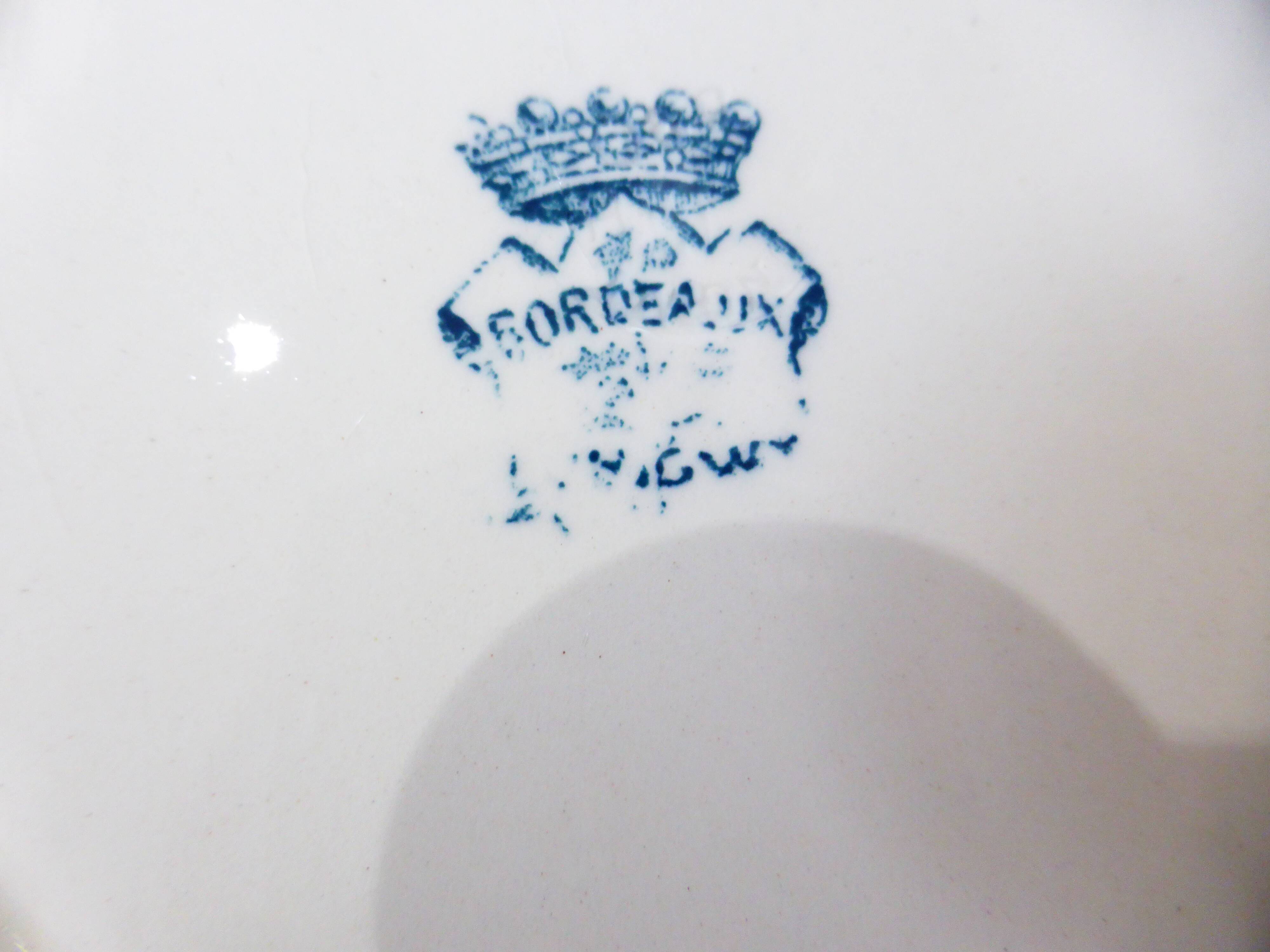 4 assiettes dessert de Longwy modèle Bordeaux