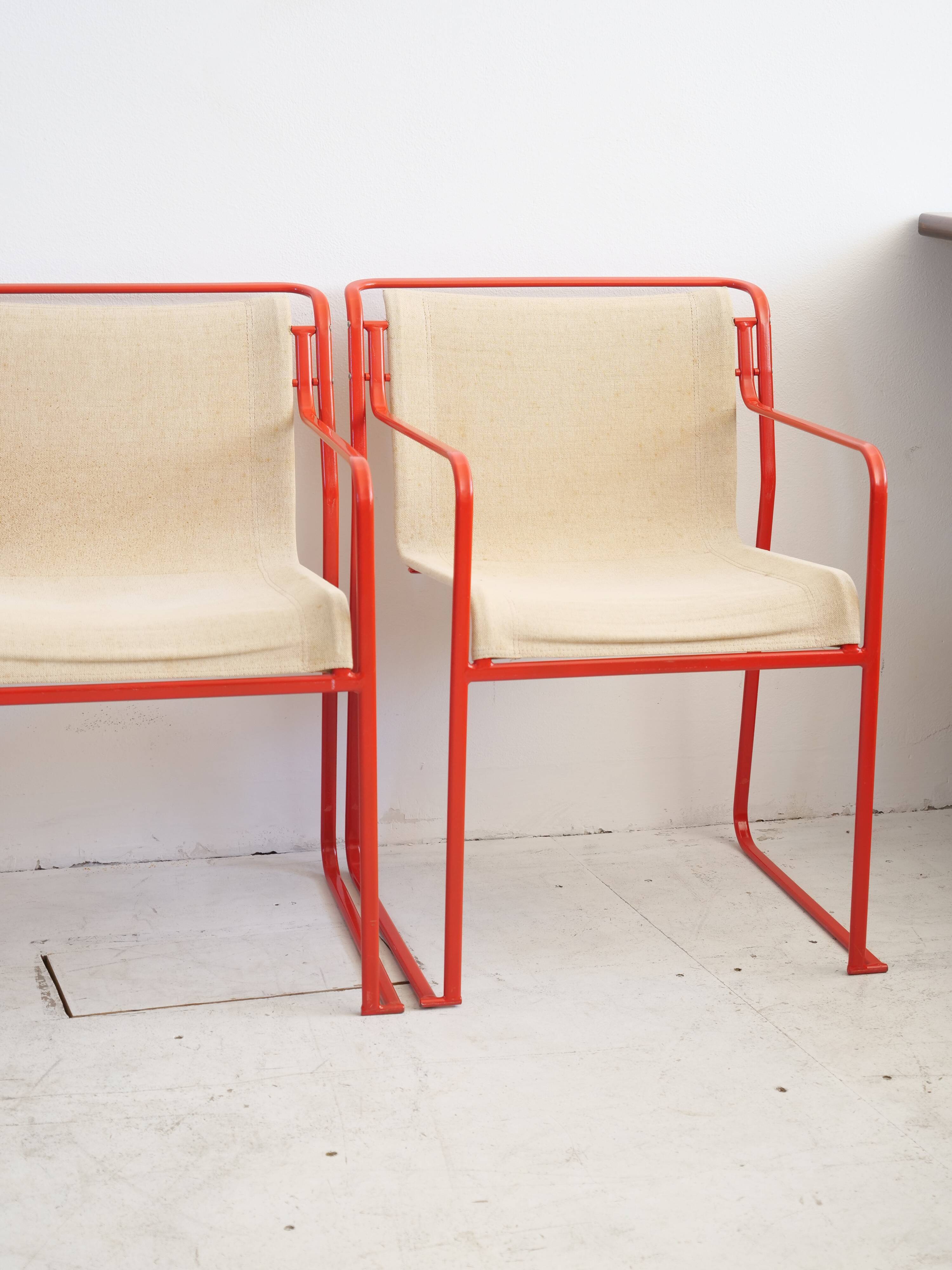 4 stackable chairs Gastone Rinaldi Thema Italy