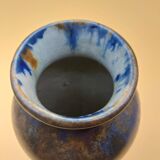 Puisaye stoneware vase signed Léon Pointu