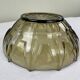Smoked glass Art Deco salad bowl
