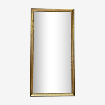 Miroir ancien doré à la feuille d’or glace au mercure 166,5cm/85,5cm