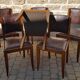 Series of six oak chairs