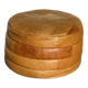 De Sede house style pouf in fauv leather patchwork, 1970s design