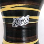 Demon vase Saint Clement, multicolored zebra decoration, numbered. Around 1950-1960