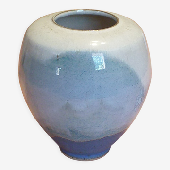 Blue ceramic vase