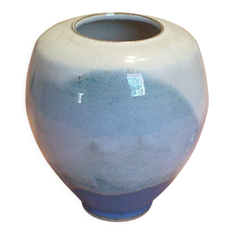 Blue ceramic vase