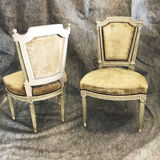 Paire de chaises de style Louis XVI, XIXe siècle