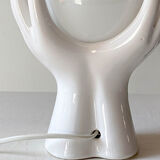 Hand lamp ceramic opal globe
