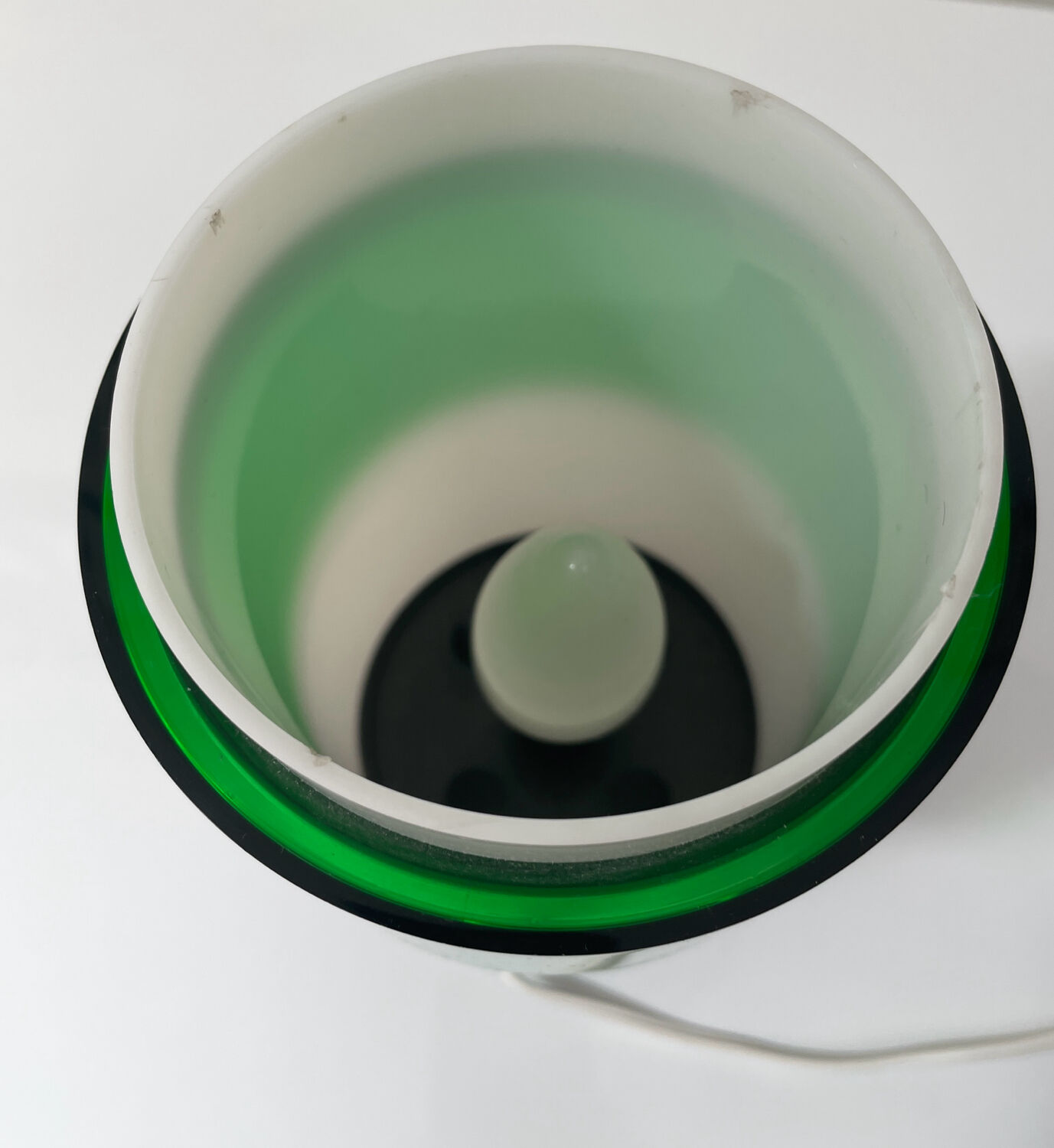 Small vintage lamp in plexiglass, Space Age style, 1970s.