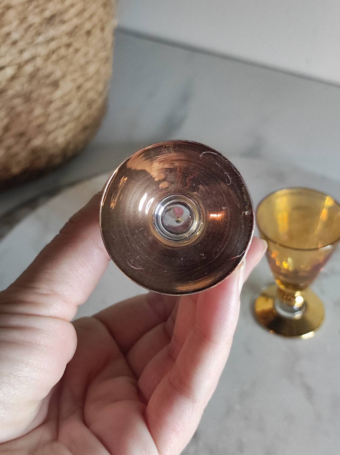 Harlequin blown crystal glasses