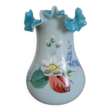 19th century blue opaline vase