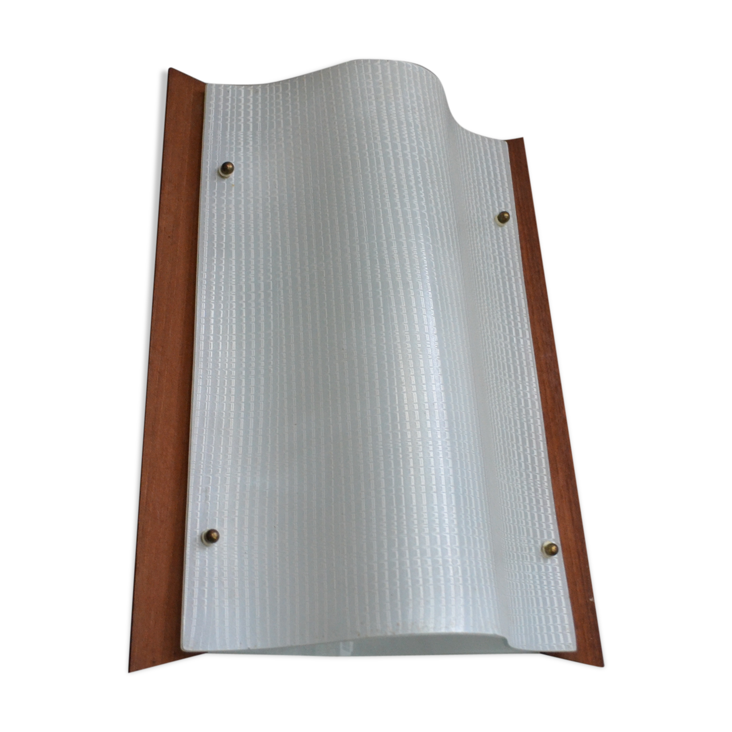 Scandinavian hanging chandelier teak and glass