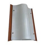 Scandinavian hanging chandelier teak and glass