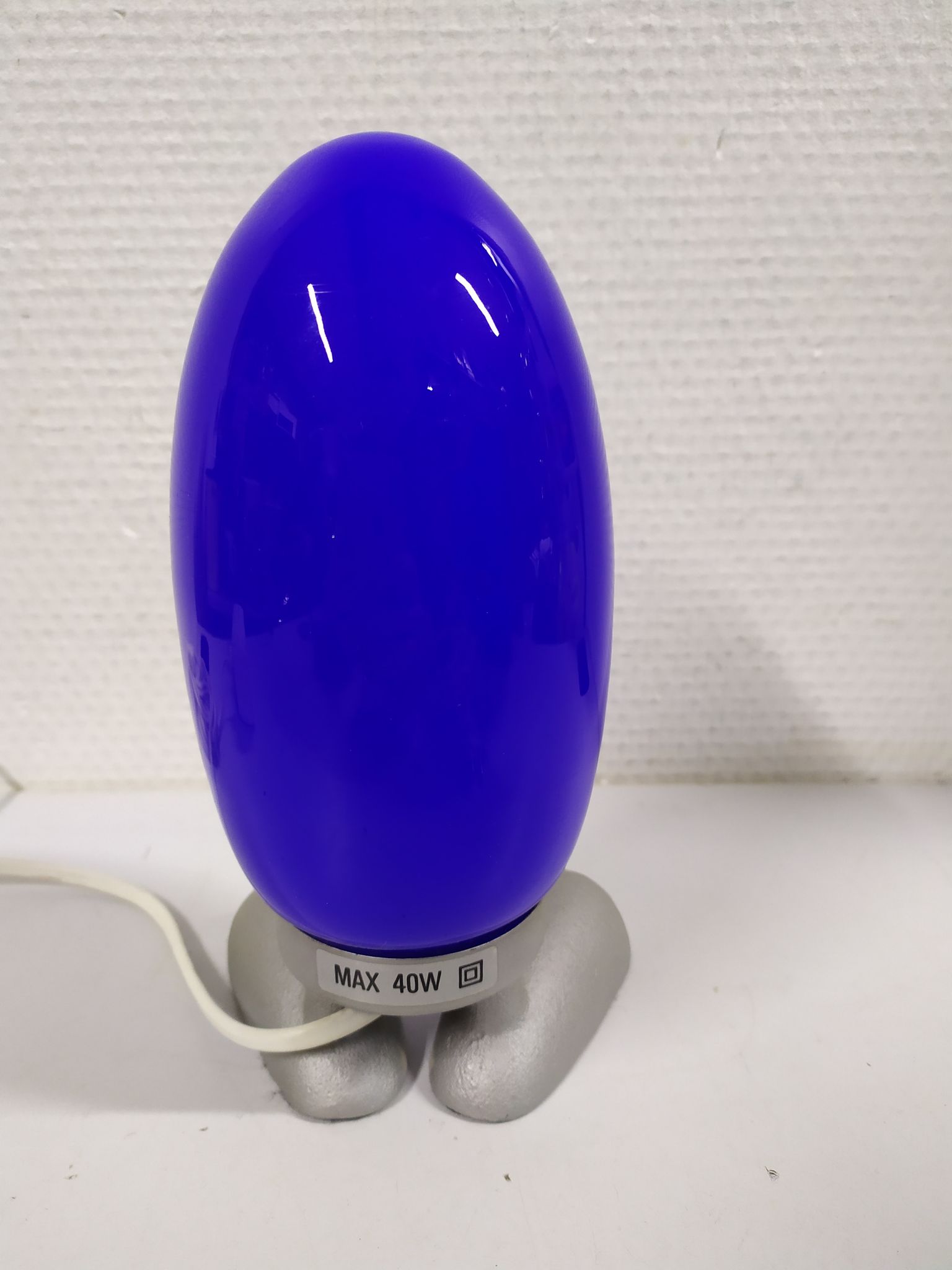 Blue "Fjorton" Dino Egg lamp by Tatsuo Konno for Ikea 1990s