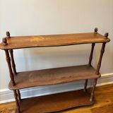 Turned wooden shelf