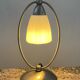 Lampe vintage en opaline et aluminium brossé