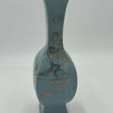Chinese porcelain vase, cetadon, with gold leaf, Jingdezhen