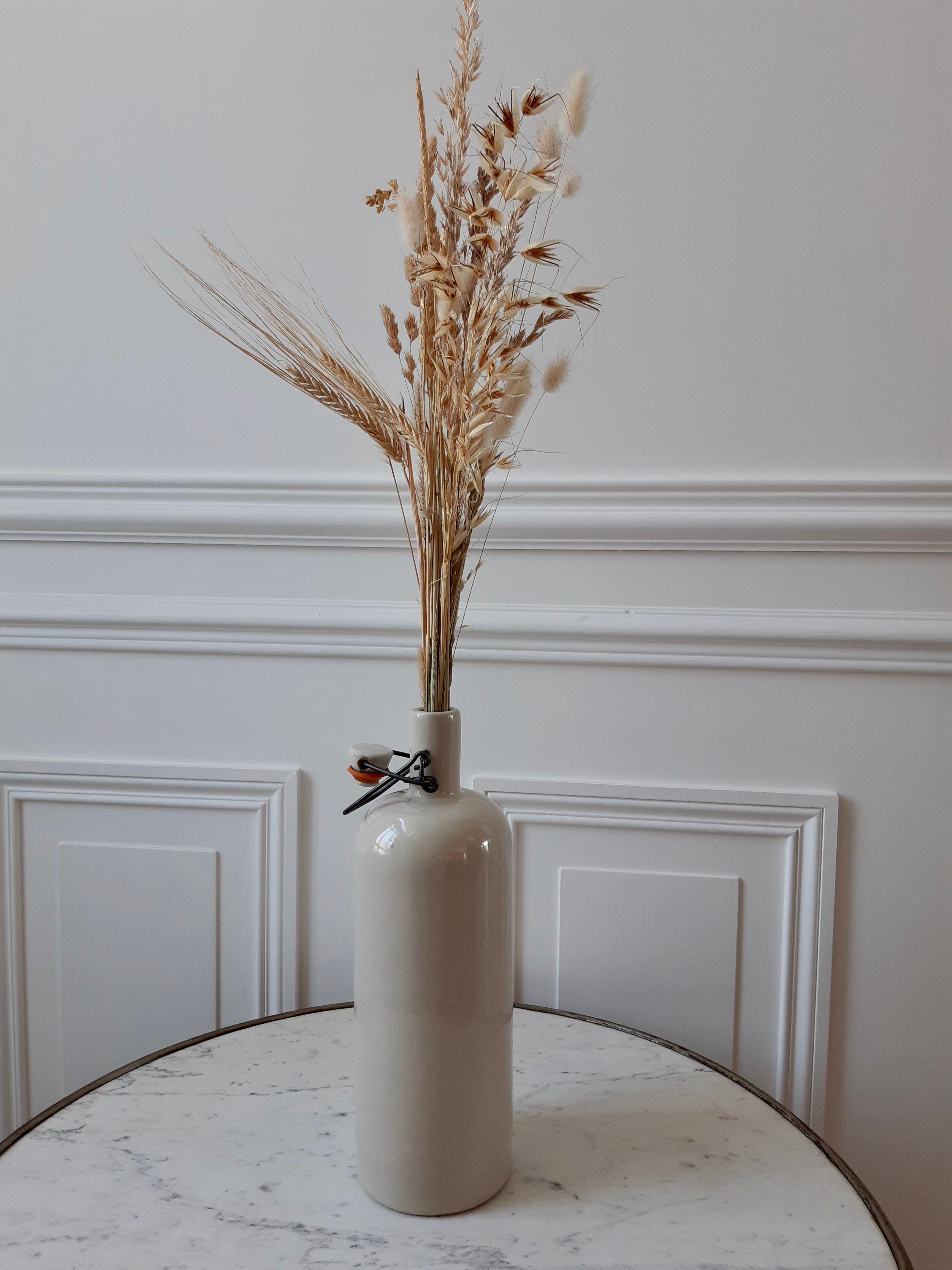 70s beige sandstone bottle