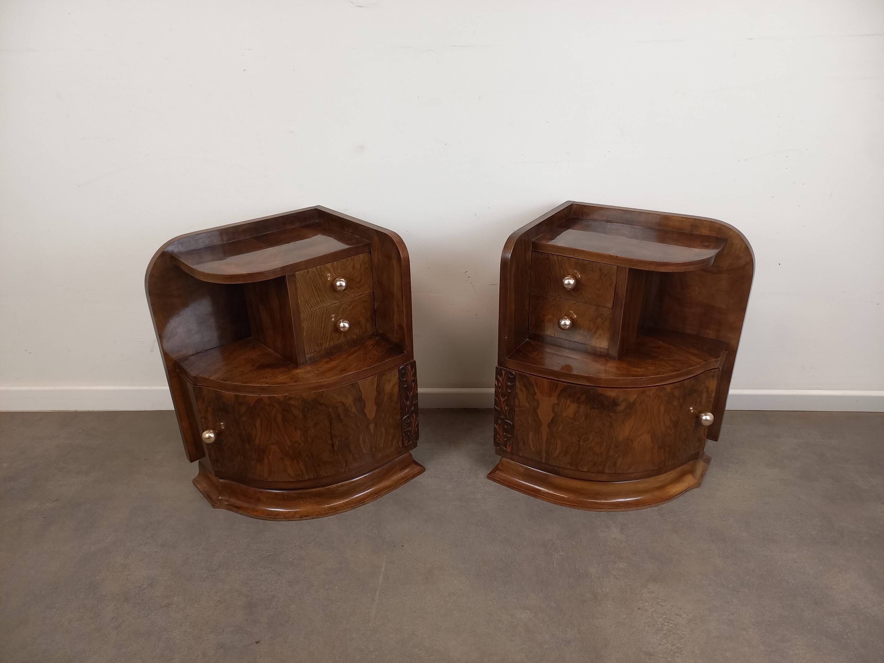Pair of Art Deco bedside tables