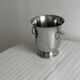 Shiny silver metal champagne bucket