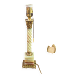 Twisted onyx and bronze lamp