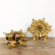 Set of two vintage golden banci firenze flower ceiling lamps small