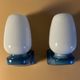 Pair of blue vintage Tovi wall lights Mid Century Modern/Space Age opal